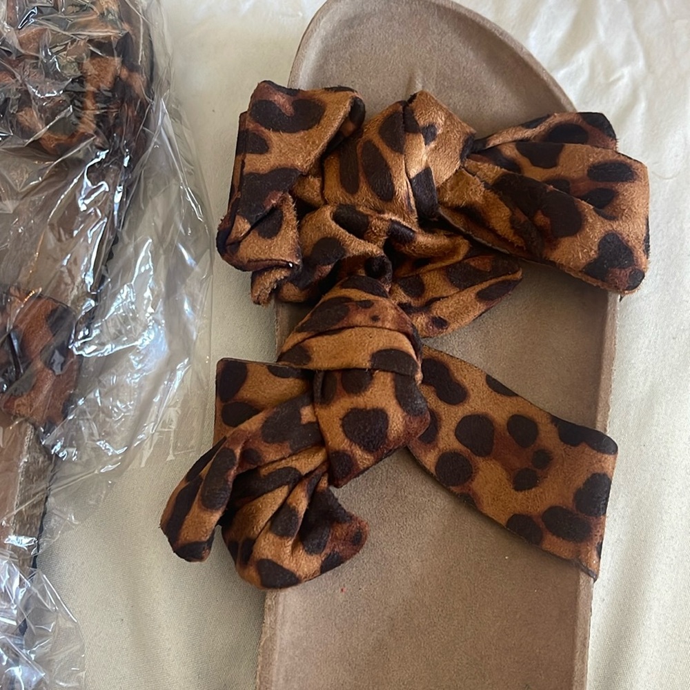 Animal print sandals